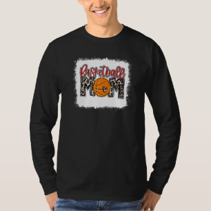 T-shirt Bleu Basketball Maman Leopard Ball Maman Mères