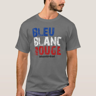 T-SHIRT BLEU, BLANC, FARD À JOUES