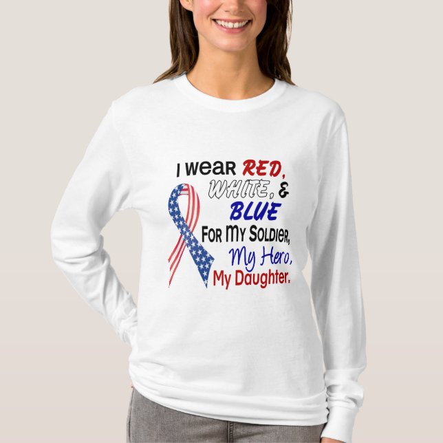 T-shirt Bleu blanc rouge pour ma fille (Devant)