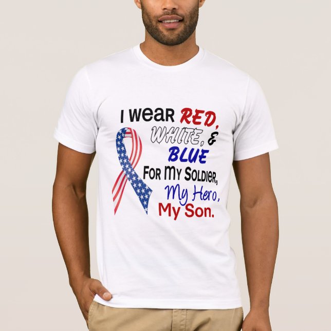 T-shirt Bleu blanc rouge pour mon fils (Devant)