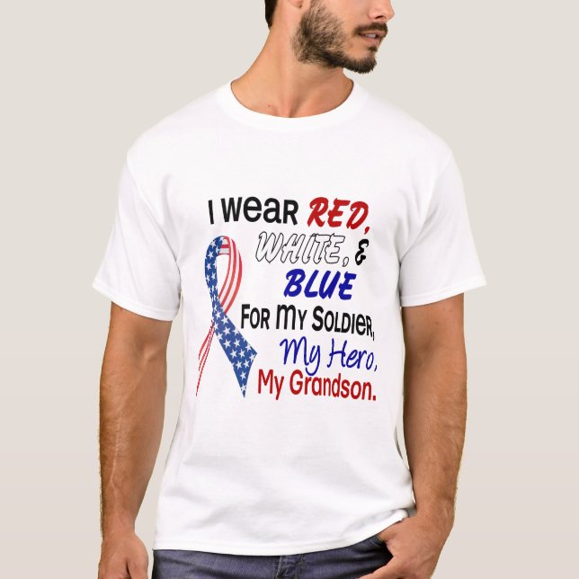 T-shirt Bleu blanc rouge pour mon petit-fils (Devant)