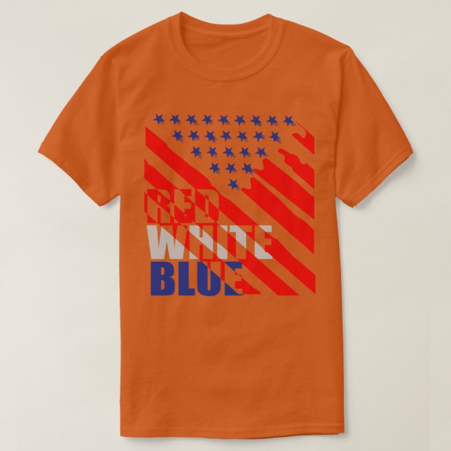 T-shirt Bleu blanc rouge sur (Design devant)