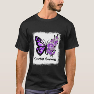 T-shirt Bleu Bleu Papillon pourpre Ruban Overdose Aw