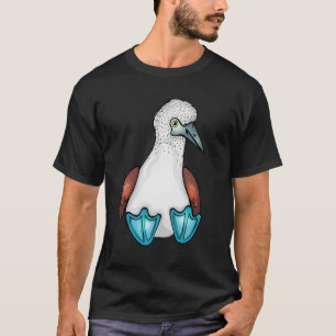 T-shirt Bleu Bobby mignon Oiseau Cadeau Oiseau de mer Pied