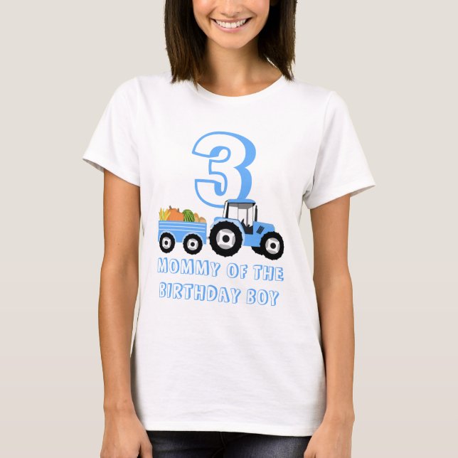 T-shirt Bleu Camion Agritourisme produit papa maman (Devant)