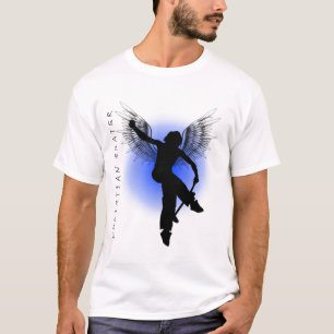 T-shirt Bleu chrétien de patineur