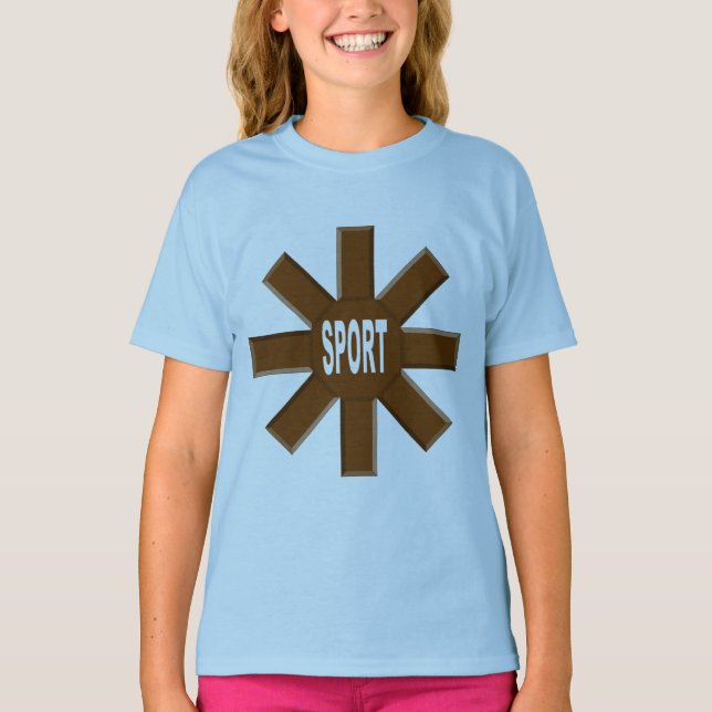 T-shirt bleu ciel  SOLEIL CHOCOLAT (Devant)