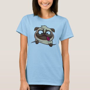 t-shirt bleu clair avec design chien mignon décont
