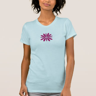 T-shirt bleu-clair avec la fleur de framboise