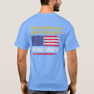 T-shirt (Bleu clair) Drapeau américain / Musique forte & p