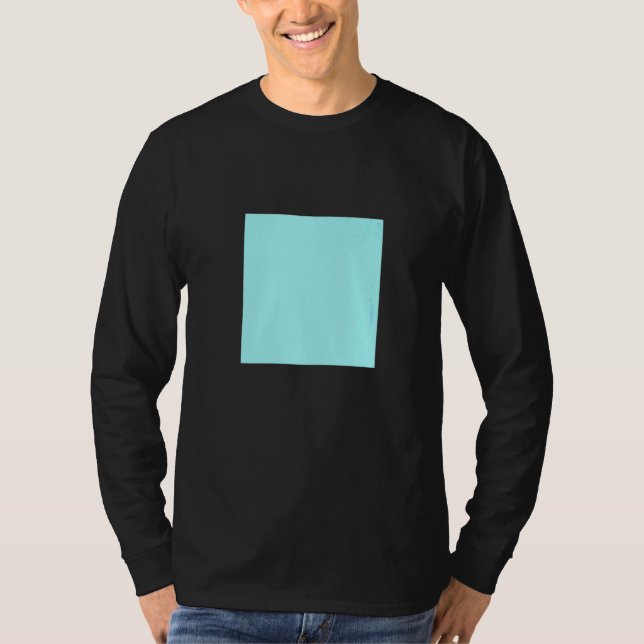 T-shirt Bleu clair Turquoise Solide Couleur Simple Plai Co (Devant)