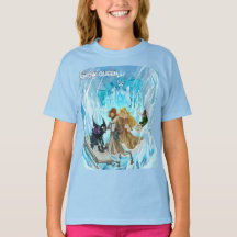 T-shirt bleu classique de la reine des neiges