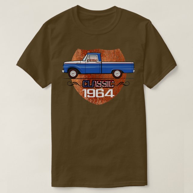 T-shirt Bleu classique et blanc (Design devant)