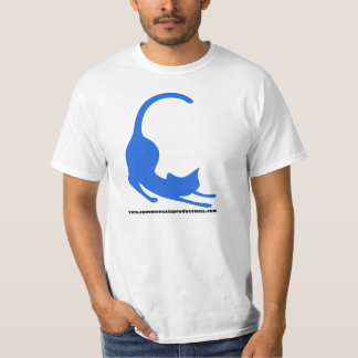 T-shirt Bleu commun de logo de chats