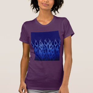 T-shirt Bleu cool sur Blue Racing Flames