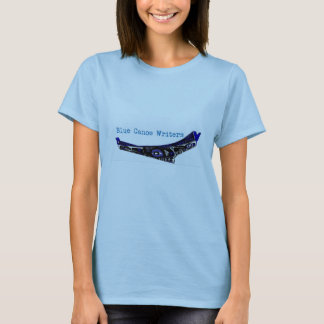 T-shirt bleu d'auteurs de canoë