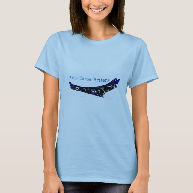 T-shirt bleu d'auteurs de canoë (Devant)