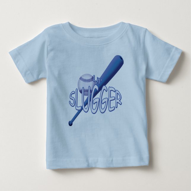 T-Shirt Bleu de baseball Lil' Slugger (Devant)