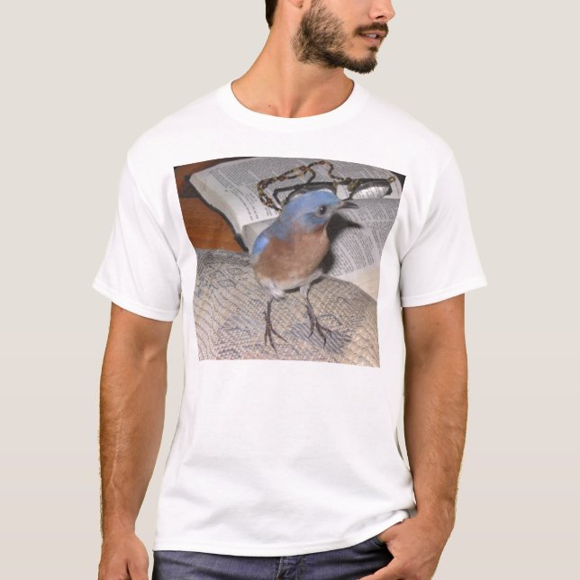 T-shirt Bleu de bible (Devant)
