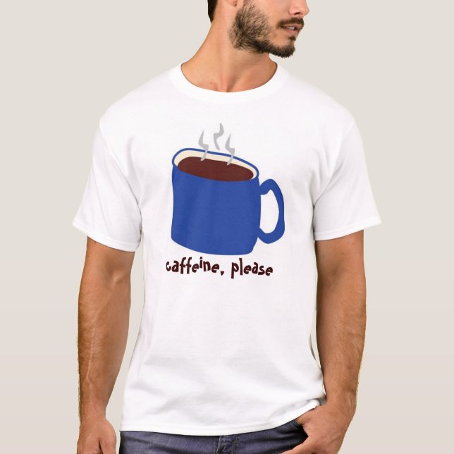 T-shirt Bleu de caféine (Devant)