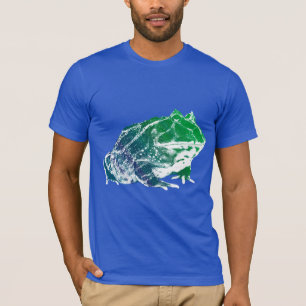 T-shirt Bleu de chemise de grenouille de Pacman