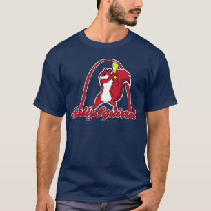 T-shirt Bleu de chemise d'hommes d'écureuil de