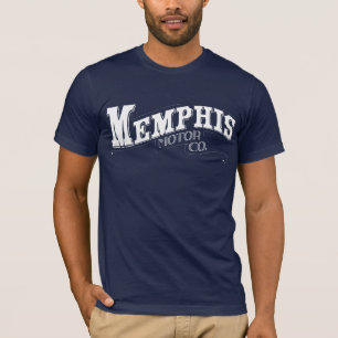 T-shirt Bleu de Chemise-Marine du moteur Cie. de Memphis