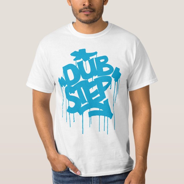 T-shirt Bleu de ciel de Dubstep FatCap (Devant)
