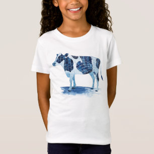 T-Shirt Bleu de cobalt Animaux de ferme - Vache