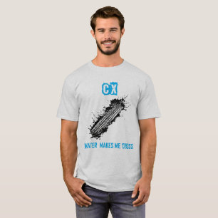 T-shirt Bleu de Cyclocross - l'hiver de la CX me rend