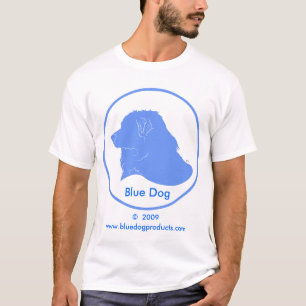 T-shirt bleu de Démocrate de chien
