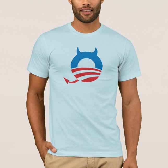 T-shirt Bleu de diable d'Obama (Devant)