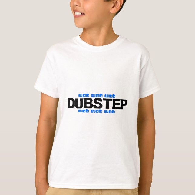 T-shirt Bleu de Dubstep Wob Wob (Devant)