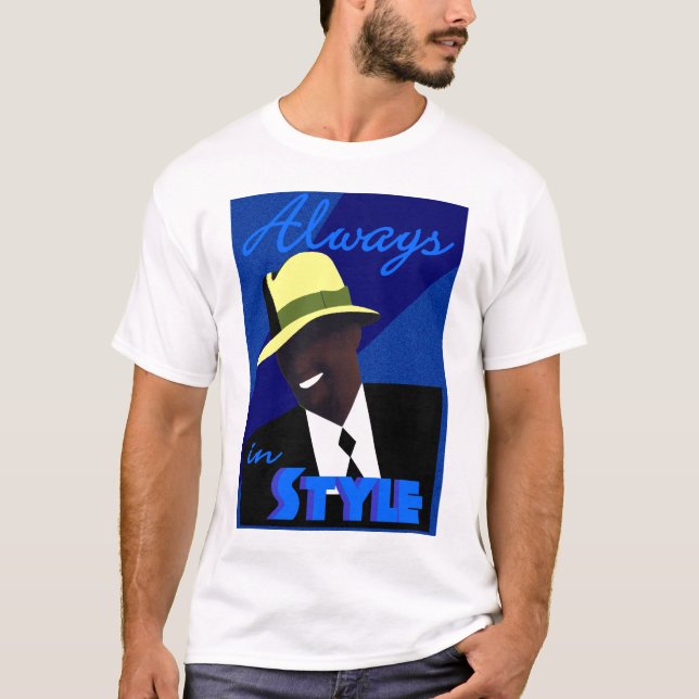 T-shirt bleu de "FEDORA" (Devant)
