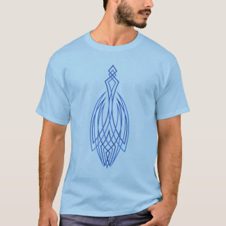 T-shirt bleu de filet de "vase"