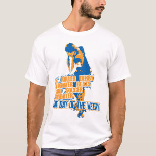 T-shirt Bleu de fille de Derby de rouleau