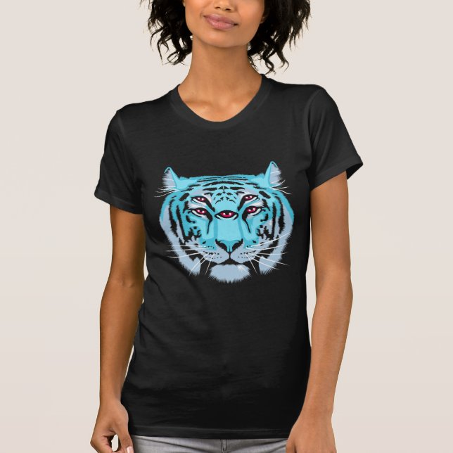 T-shirt Bleu de guide d'esprit de tigre (Devant)
