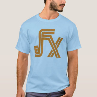 T-shirt bleu de JFX (logo orange)