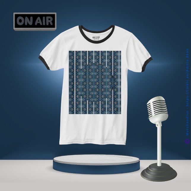 T-shirt bleu de la poète Adiela Akoo (Blue Stripe T-Shirt designed by Poet Adiela Akoo. Browse my store for fab finds & gr8t gift buys now)
