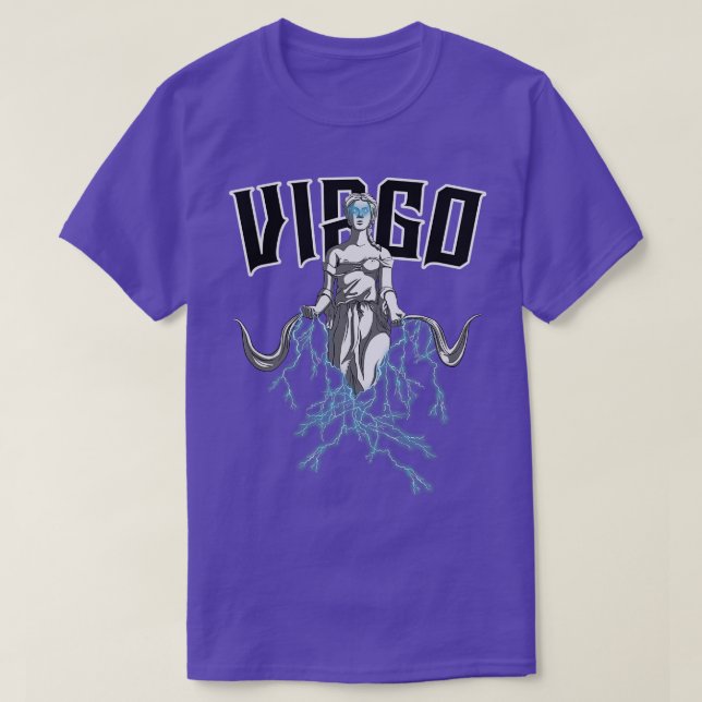 T-shirt Bleu de la Vierge de la foudre (Design devant)