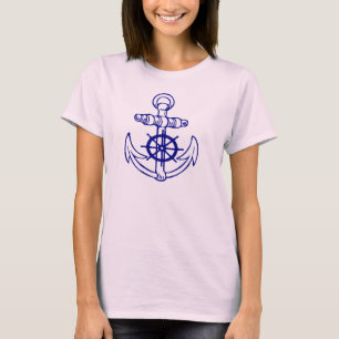 T-shirt bleu de l'Ancre des femmes