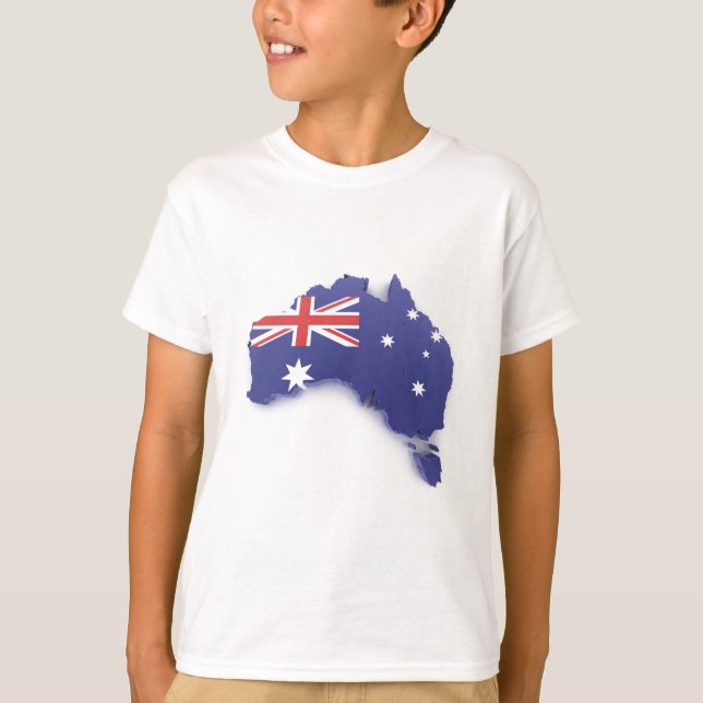 T-shirt Bleu de l'Australie (Devant)