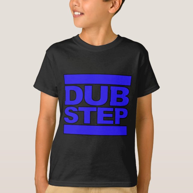 T-shirt Bleu de logo de DUBSTEP (Devant)