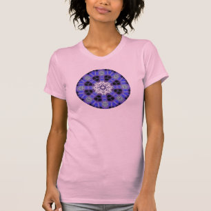 T-shirt bleu de mandala de l'ondulation A24