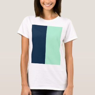 T-shirt Bleu de marin et menthe