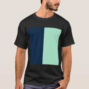 T-shirt Bleu de marin et menthe