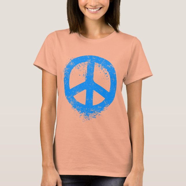 T-shirt Bleu de paix liquide (Devant)