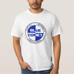 T-shirt bleu de peau de tambour de comète de CNJ