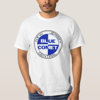 T-shirt bleu de peau de tambour de comète de CNJ