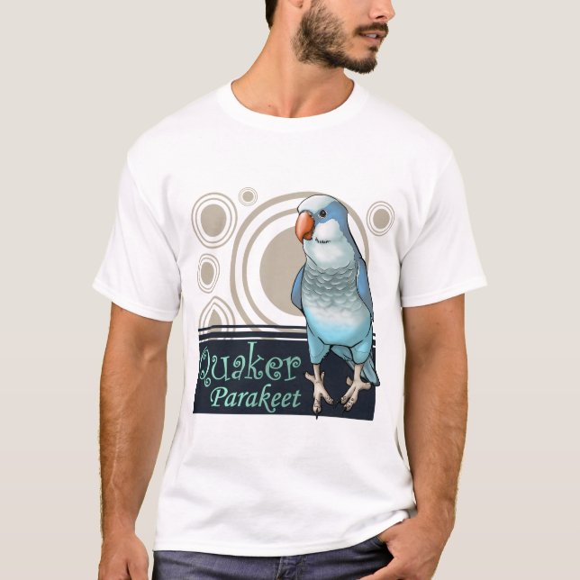 T-shirt bleu de perruche de quaker (Devant)